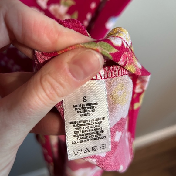 Aeropostale Pink Floral Y2K Wrap Style Dress-Sm - Picture 5 of 7